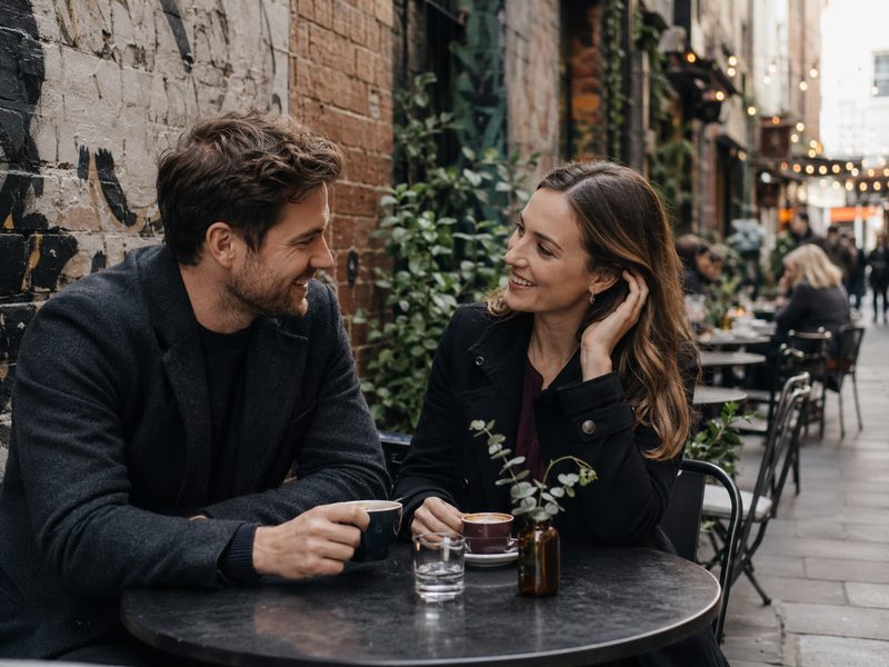 An adult couple enjoying the distinctive lifestyle of Melbourne, Australia