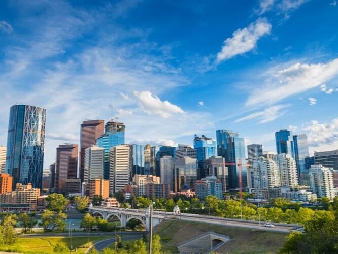 Calgary skyline on a clear day