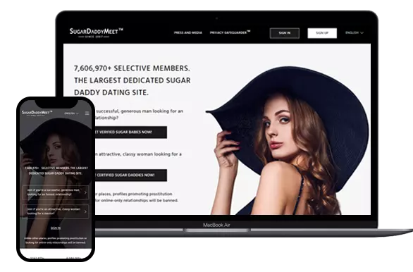 SugarDaddyMeet mobile and website